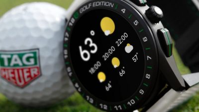 TAG Heuer Connected Golf Edition Titanium Smartwatch is designed for discerning golfers